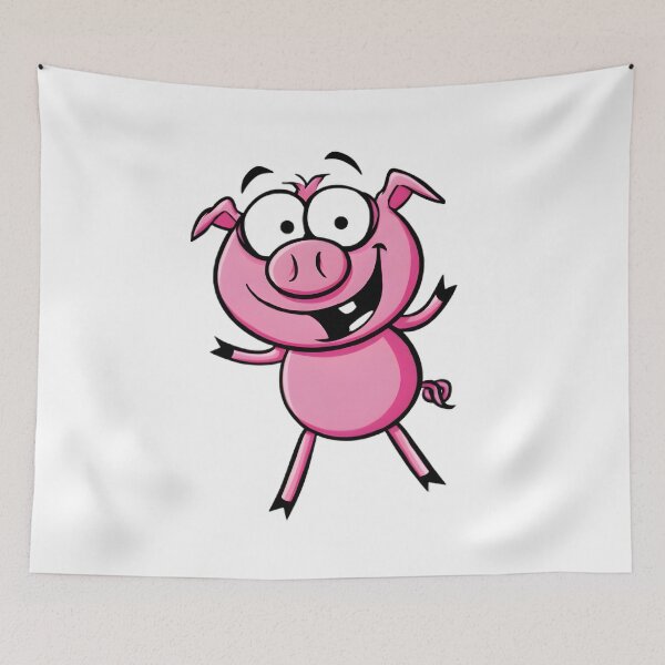 Item preview, Happy Cartoon Piggy designed and sold by Retro Whimsy.