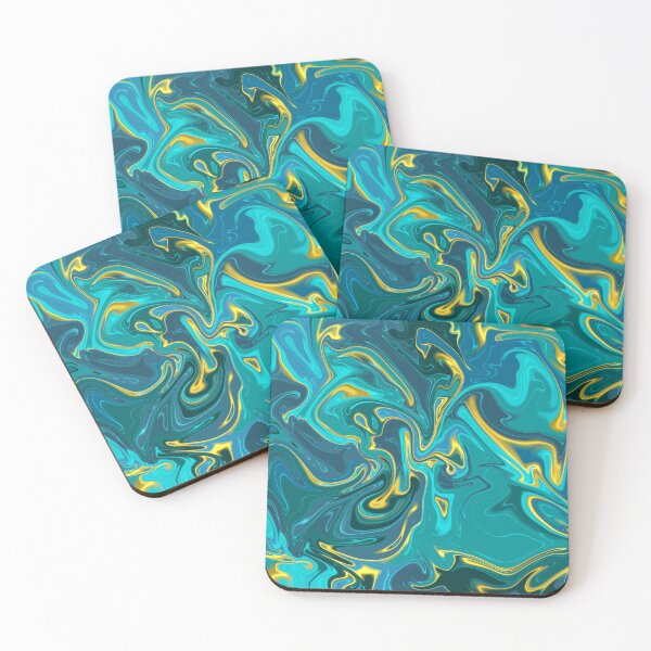 Item preview, Blue and Gold marble pattern designed and sold by GabriellaCoccia.