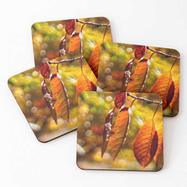 Item preview, Autumn Leaves with Dreamy Golden Bokeh designed and sold by onubi.