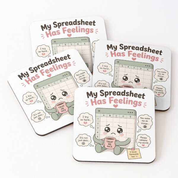Item preview, My Spreadsheet Has Feelings Sticker – Funny Excel Accountant Gift, Cute Kawaii Spreadsheet, Data Analyst Humor, Please Validate My Worth, Finance Office Gift designed and sold by veralchhaya.
