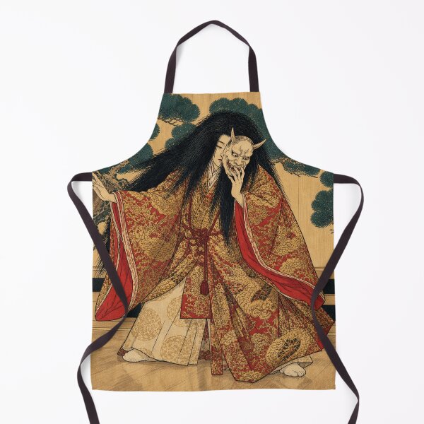 Item preview, The Noh Stage Performance - Vintage Ukiyo-e Japanese Woodblock Print Hannya designed and sold by bapupa.