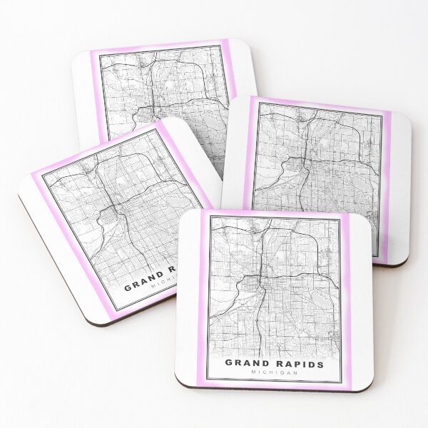 Item preview, Minimalist Grand Rapids Map designed and sold by Tamas Das.