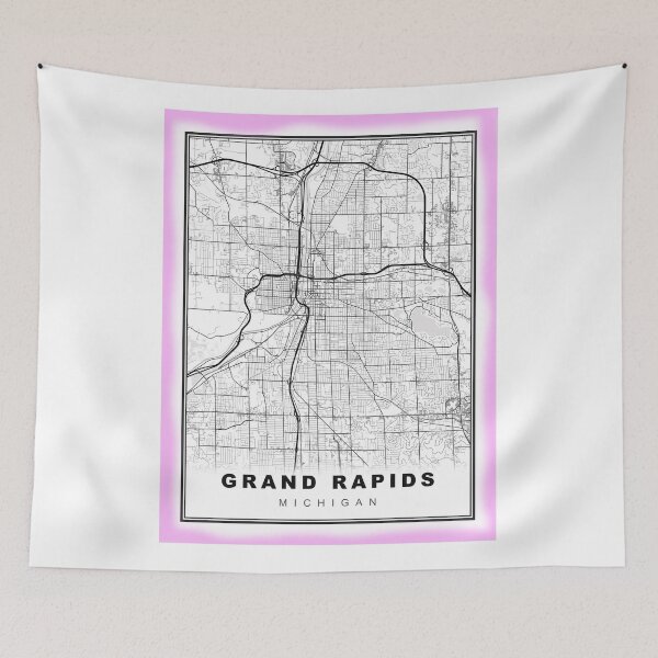 Item preview, Minimalist Grand Rapids Map designed and sold by Tamas Das.