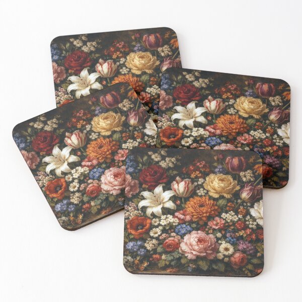 Item preview, Baroque floral splendor in the shade designed and sold by Sigtrix.