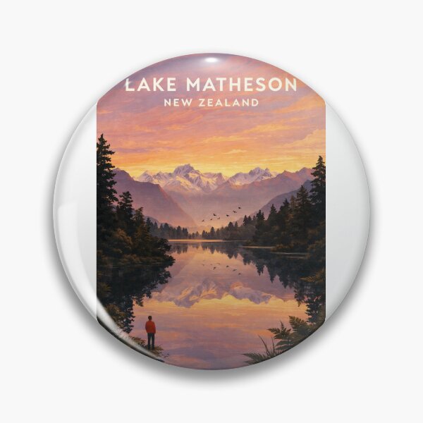 Item preview, Lake Matheson Aoraki Reflection and Southern Alps Landscape designed and sold by Aryabek.