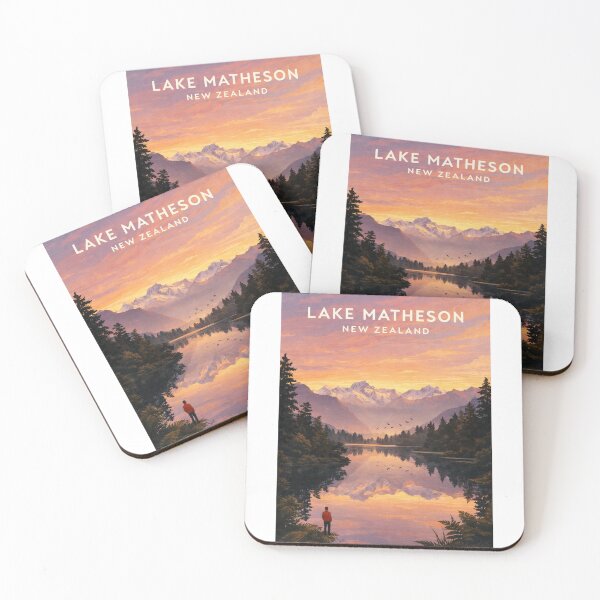 Item preview, Lake Matheson Aoraki Reflection and Southern Alps Landscape designed and sold by Aryabek.