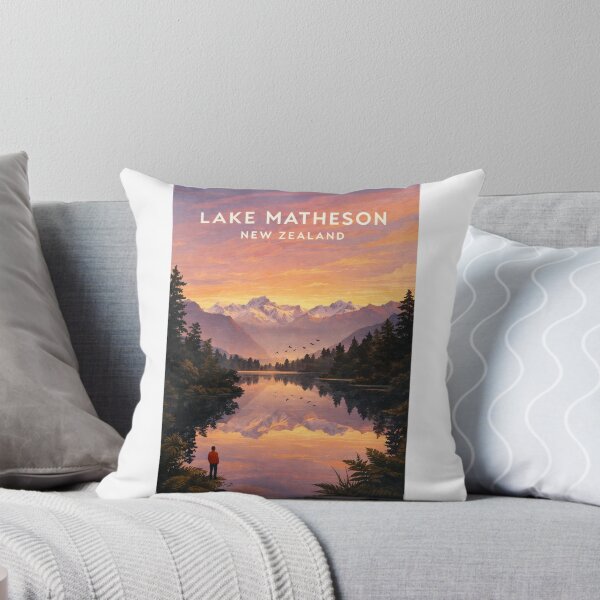 Item preview, Lake Matheson Aoraki Reflection and Southern Alps Landscape designed and sold by Aryabek.