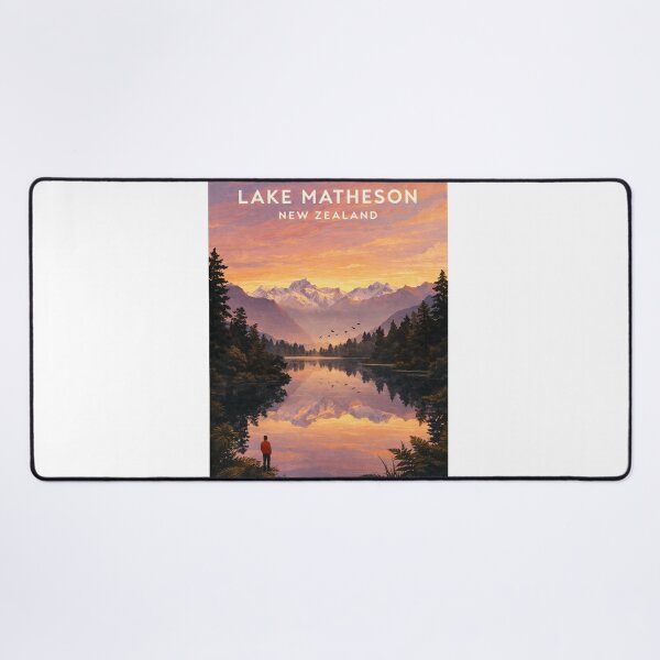 Item preview, Lake Matheson Aoraki Reflection and Southern Alps Landscape designed and sold by Aryabek.