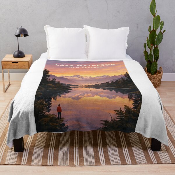 Item preview, Lake Matheson Aoraki Reflection and Southern Alps Landscape designed and sold by Aryabek.