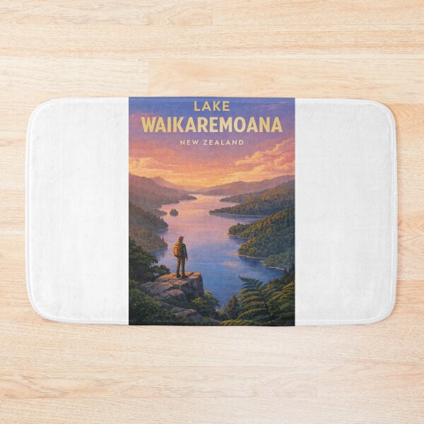 Aperçu de l'œuvre Lac Waikaremoana Te Urewera Wilderness Nouvelle-Zélande Évasion créée et vendue par Aryabek.