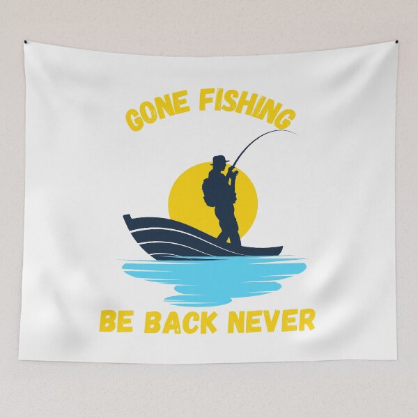 Item preview, Gone Fishing, Be Back Never Funny Fishing T-Shirt designed and sold by WearFine.