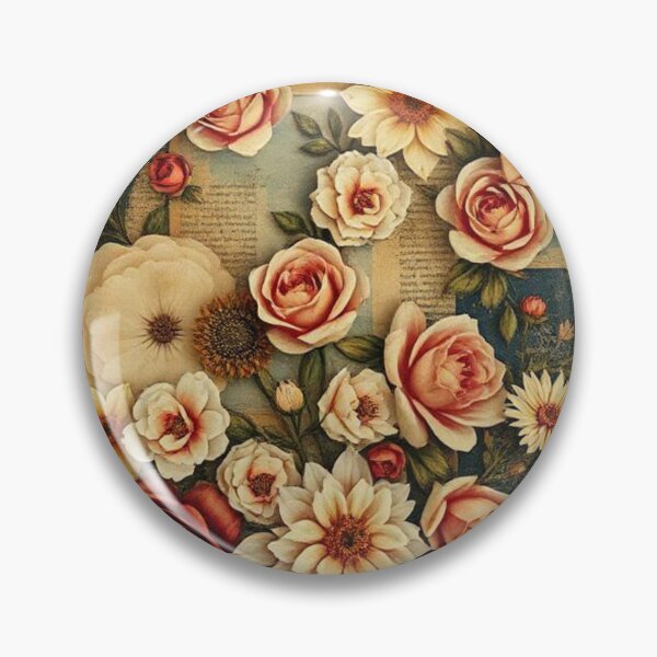 Item preview, Roses on Vintage Scrapbook Style Paper designed and sold by RAISC.