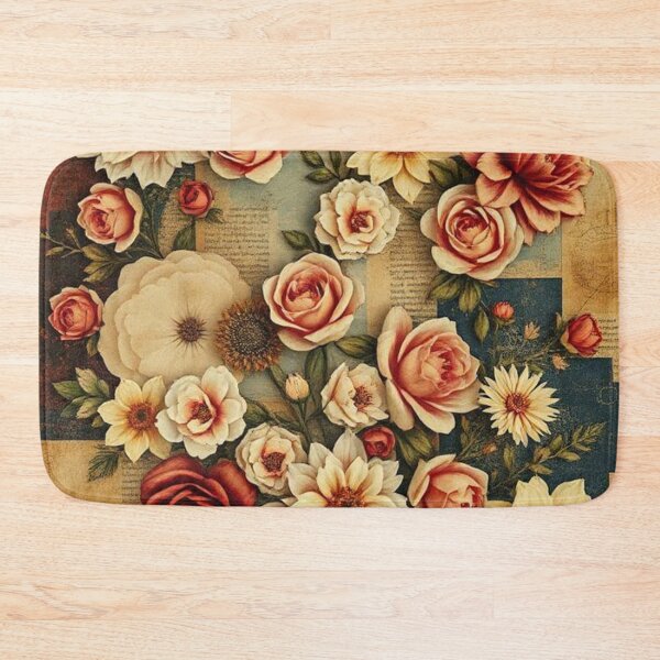 Item preview, Roses on Vintage Scrapbook Style Paper designed and sold by RAISC.