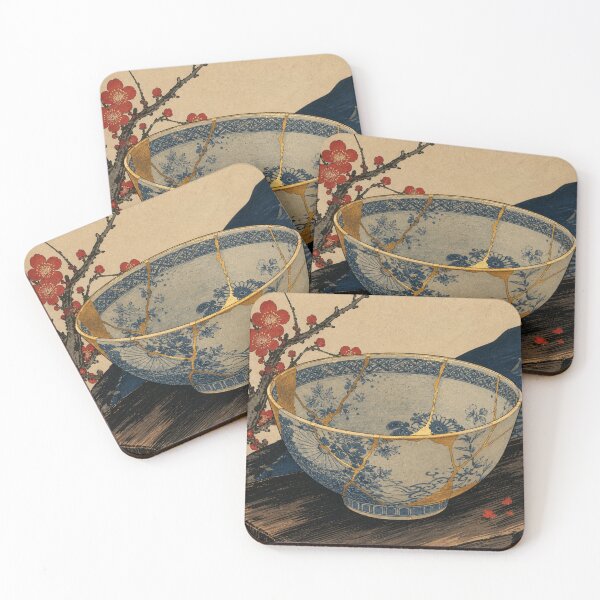 Item preview, Kintsugi Whispers - Vintage Ukiyo-e Japanese Aesthetic Woodblock Print Art designed and sold by bapupa.