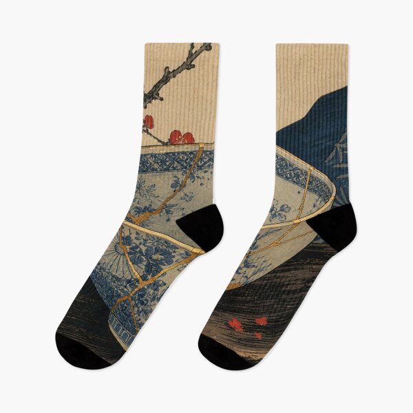 Item preview, Kintsugi Whispers - Vintage Ukiyo-e Japanese Aesthetic Woodblock Print Art designed and sold by bapupa.