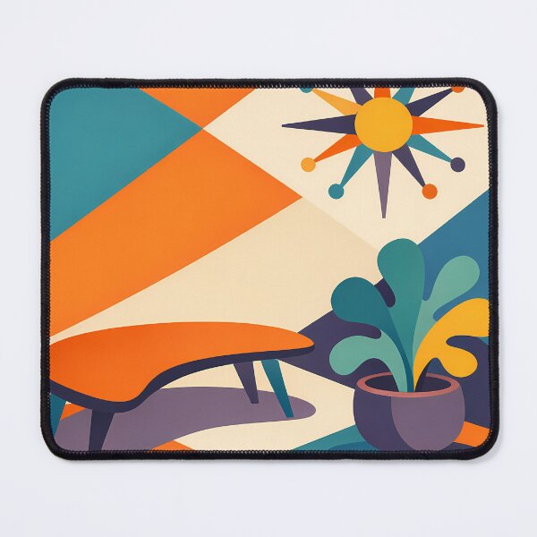 Item preview, Atomic Age Table and Plant with Sputnik Star designed and sold by InkSmithery.
