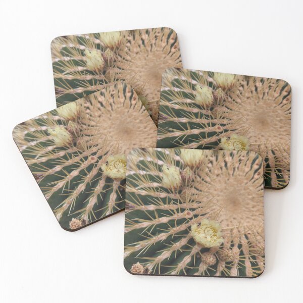 Item preview, Golden barrel cactus yellow macro bloom designed and sold by Kainicram.