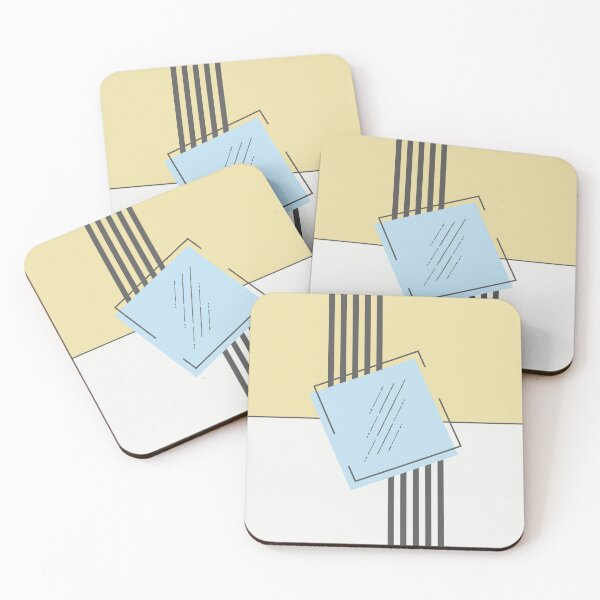 Item preview, The Shift - Yellow and Blue Minimalist Geometric designed and sold by artdocaj.