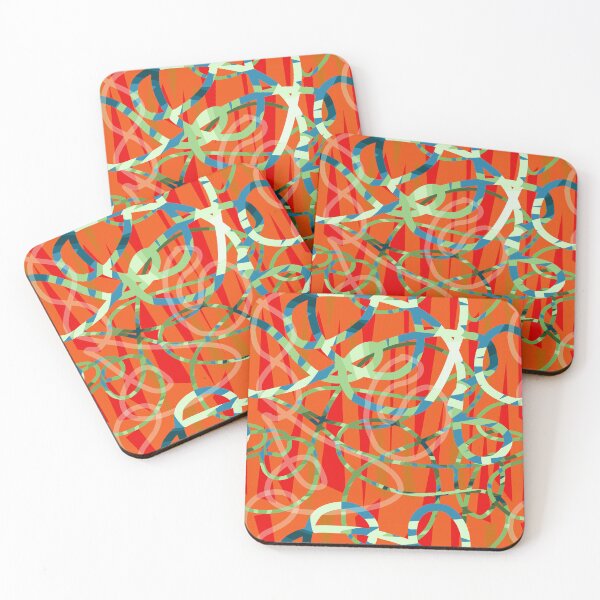 Item preview, Colorful Abstract Line Pattern Bold Modern Doodle Design designed and sold by Skryp-art.