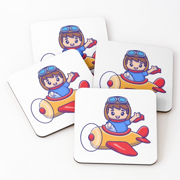 Item preview, Cute Little Boy Pilot Flying Airplane Cartoon designed and sold by miliemlac.