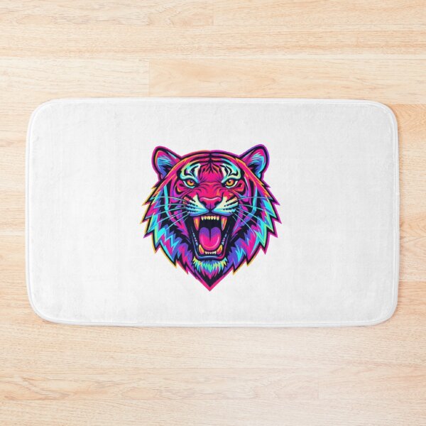 Item preview, Retro Tiger Graphic Tee | Neon Synthwave Tiger Art designed and sold by Mukesh Saxena.
