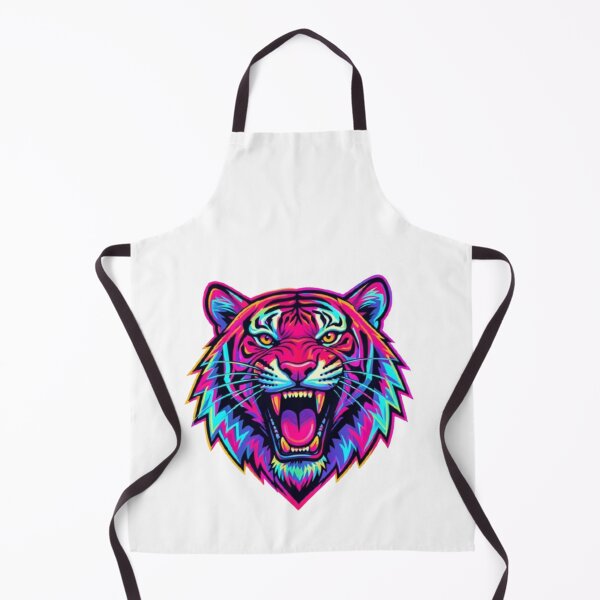 Item preview, Retro Tiger Graphic Tee | Neon Synthwave Tiger Art designed and sold by Mukesh Saxena.