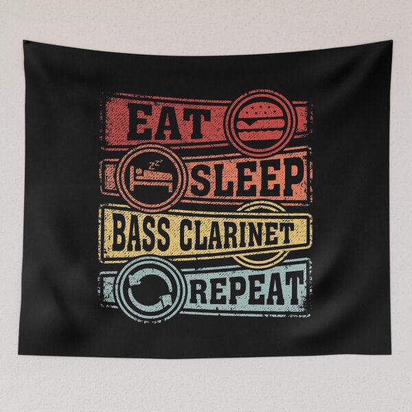 Item preview, Eat Sleep Bass clarinet Repeat designed and sold by GabbyKash.