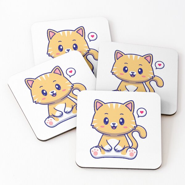 Item preview, Adorable Kawaii Orange Tabby Cat Love designed and sold by miliemlac.