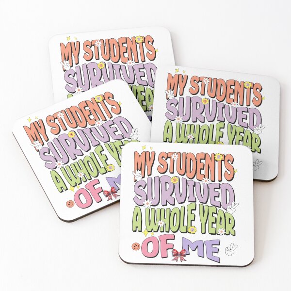 Item preview, My Students Survived A Whole Year of Me Teacher Coquette Bow designed and sold by stylboutique.