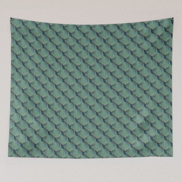Item preview, Diamond Industrial Tile Pattern in Green and Teal designed and sold by Artistestella.
