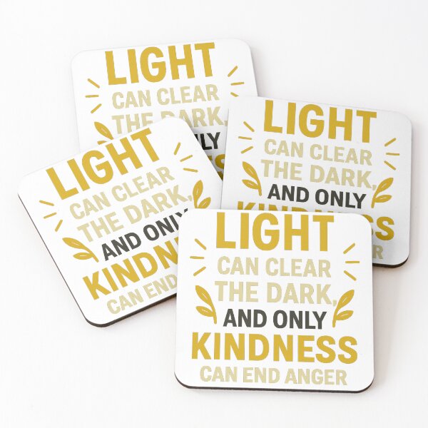 Item preview, Only Light Can Clear the Dark – Motivational Kindness Typography designed and sold by mbmstores.