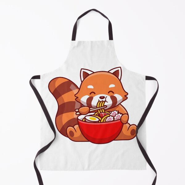 Item preview, Kawaii Red Panda Eating Ramen Noodles designed and sold by miliemlac.