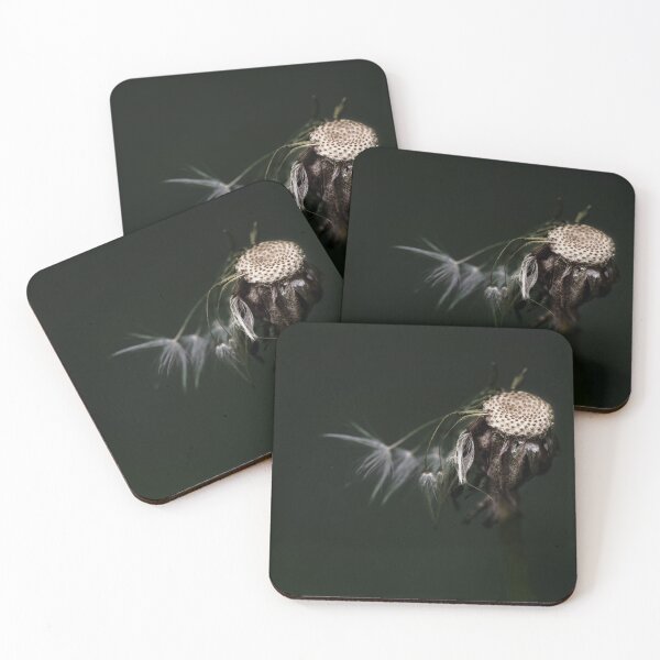 Item preview, Beautiful white dandelion clock dark background macro designed and sold by TanalyFlowers.