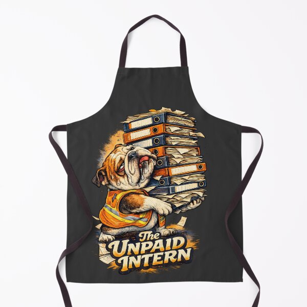 Item preview, The Unpaid Intern Bulldog - Funny Overworked Office Humor Art designed and sold by ChubbyGoong.