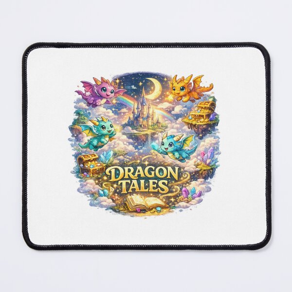 Item preview, Dragon Tales Fantasy T-Shirt | Cute Magical Dragon Adventure Art designed and sold by Mukesh Saxena.