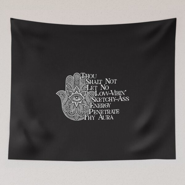 Item preview, Low Vibin Energy Funny Spiritual Meme Retro Quote Design designed and sold by kiralynstration.