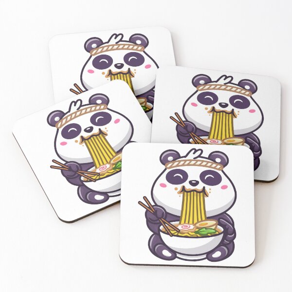 Item preview, Cute Panda Bear Eating Tasty Ramen designed and sold by miliemlac.