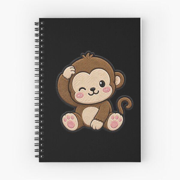 Item preview, Kawaii Baby Monkey Embroidery Patch Cute Chibi designed and sold by ColorSplash123.