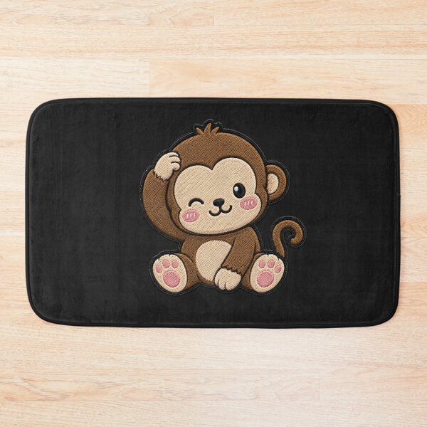 Item preview, Kawaii Baby Monkey Embroidery Patch Cute Chibi designed and sold by ColorSplash123.