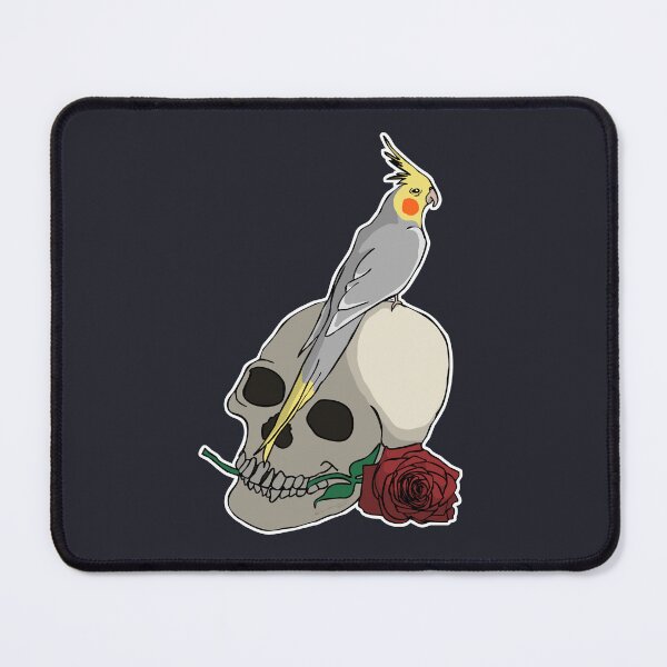 Item preview, Cockatiel, Skull and Rose designed and sold by leeleeandthebee.
