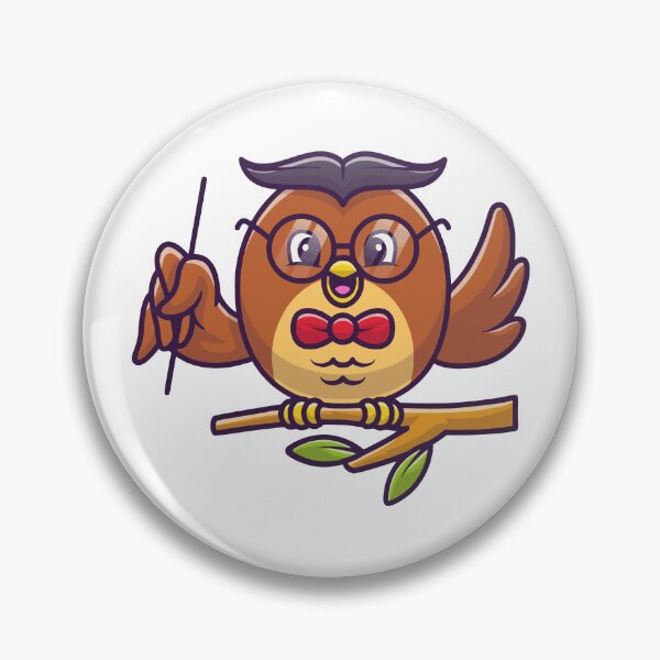 Item preview, Wise Professor Owl with Glasses and Bowtie designed and sold by miliemlac.