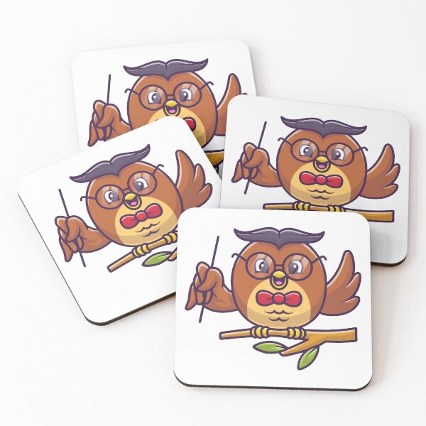 Item preview, Wise Professor Owl with Glasses and Bowtie designed and sold by miliemlac.
