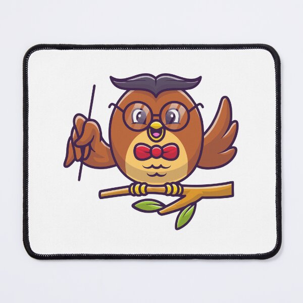 Item preview, Wise Professor Owl with Glasses and Bowtie designed and sold by miliemlac.