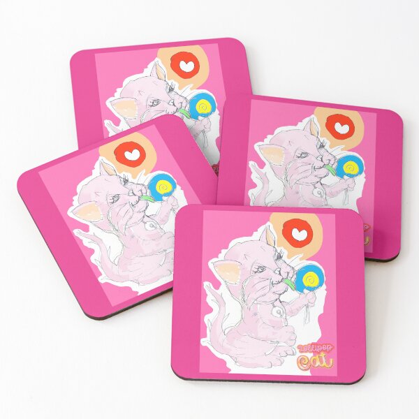 Item preview, Lollipop Cat (Ink Hand Drawing by ACCI designed and sold by VanyssaGraphics.