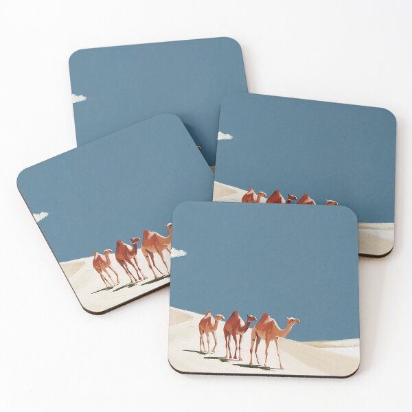 Item preview, Desert Camel Caravan Vintage Travel Painting designed and sold by Maisonsucces.