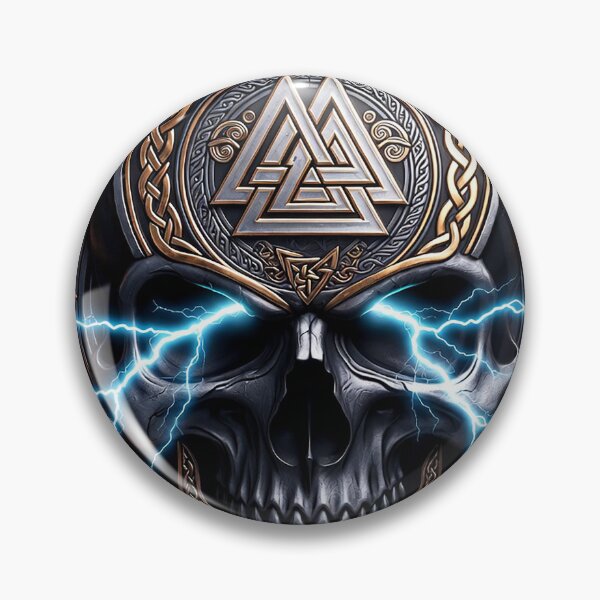 Item preview, Viking Shield Valknut Skull designed and sold by Bluesax.