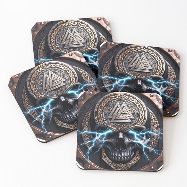 Item preview, Viking Shield Valknut Skull designed and sold by Bluesax.