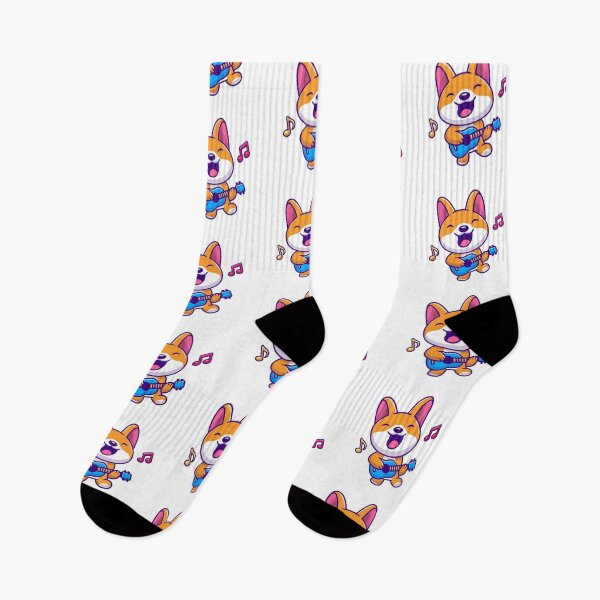 Item preview, Happy Shiba Inu Dog Playing Blue Guitar designed and sold by miliemlac.