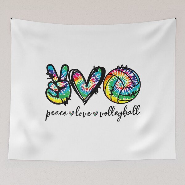 Item preview, Peace Love Volleyball Tie Dye Funny Volleyball Player Design designed and sold by kiralynstration.
