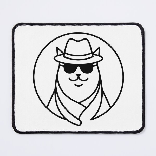 Item preview, Cool Cat Fedora Minimalist Line Art Design designed and sold by Kreador™.